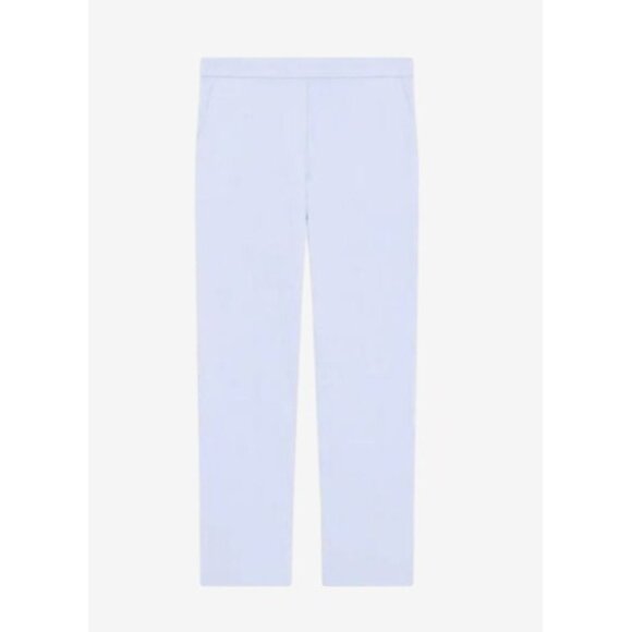Theory Womens $245 Treeca 2 Slim-Fit Wool-Blend Cropped Pants Sky Blue UK14 US10 - Picture 9 of 11